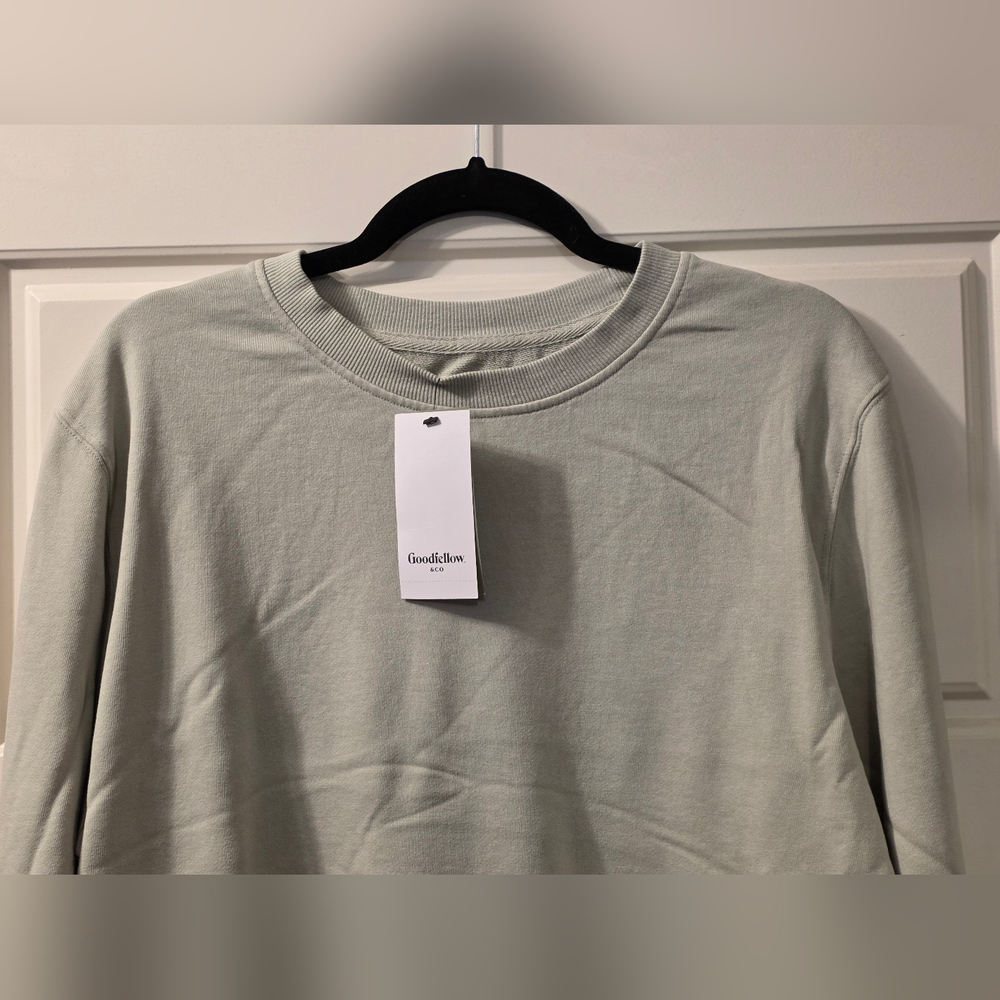 NWT Mens French Terry Crewneck Pullover Sweatshirt - Picture 3 of 5